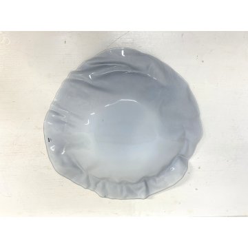 CESTINO FRUTTA ACCIAIO Lluis Clotet ALESSI FORMA ACCARTOCCIATA ø37cm BIANCO 2001