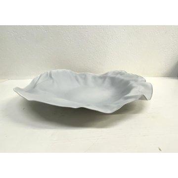 CESTINO FRUTTA ACCIAIO Lluis Clotet ALESSI FORMA ACCARTOCCIATA ø37cm BIANCO 2001