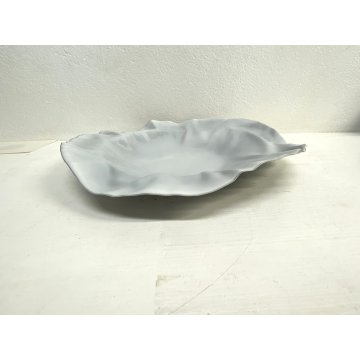 CESTINO FRUTTA ACCIAIO Lluis Clotet ALESSI FORMA ACCARTOCCIATA ø37cm BIANCO 2001
