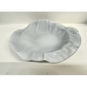CESTINO FRUTTA ACCIAIO Lluis Clotet ALESSI FORMA ACCARTOCCIATA ø37cm BIANCO 2001