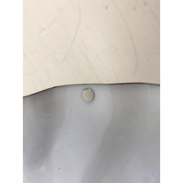 CESTINO FRUTTA ACCIAIO Lluis Clotet ALESSI FORMA ACCARTOCCIATA ø37cm BIANCO 2001