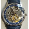 Revue Skeleton MSR 17 jewels OROLOGIO POLSO SCHELETRATO Vintage Wrist Watch BLU