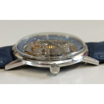 Revue Skeleton MSR 17 jewels OROLOGIO POLSO SCHELETRATO Vintage Wrist Watch BLU