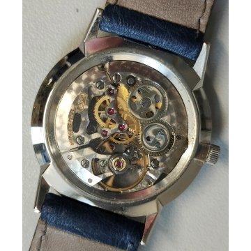 Revue Skeleton MSR 17 jewels OROLOGIO POLSO SCHELETRATO Vintage Wrist Watch BLU