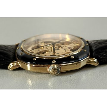 Revue Thommen Skeleton MSR t44 OROLOGIO POLSO SCHELETRATO Wrist Watch PLAQUE OR