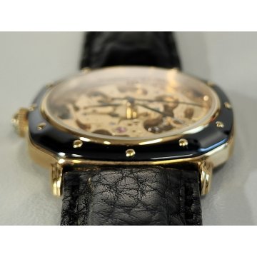Revue Thommen Skeleton MSR t44 OROLOGIO POLSO SCHELETRATO Wrist Watch PLAQUE OR