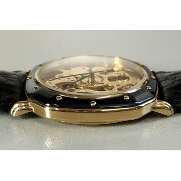 Revue Thommen Skeleton MSR t44 OROLOGIO POLSO SCHELETRATO Wrist Watch PLAQUE OR