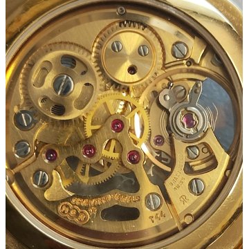 Revue Thommen Skeleton MSR t44 OROLOGIO POLSO SCHELETRATO Wrist Watch PLAQUE OR
