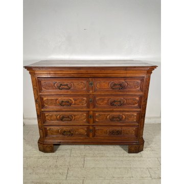 ANTICO COMO CANTERANO NOCE 1600 MOBILE CASSETTONE SECRETAIRE SEGRETO CASSETTO