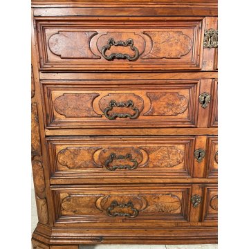 ANTICO COMO CANTERANO NOCE 1600 MOBILE CASSETTONE SECRETAIRE SEGRETO CASSETTO