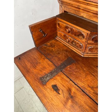 ANTICO COMO CANTERANO NOCE 1600 MOBILE CASSETTONE SECRETAIRE SEGRETO CASSETTO
