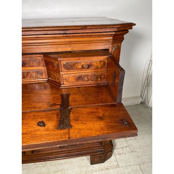 ANTICO COMO CANTERANO NOCE 1600 MOBILE CASSETTONE SECRETAIRE SEGRETO CASSETTO
