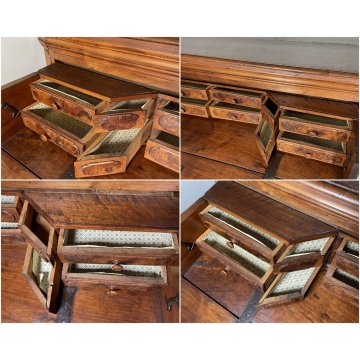 ANTICO COMO CANTERANO NOCE 1600 MOBILE CASSETTONE SECRETAIRE SEGRETO CASSETTO