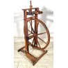 ANTICO RARO FILARINO ARCOLAIO EPOCA 1800 LEGNO RUOTA PEDALE LANA TESSUTO TESSILE