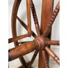 ANTICO RARO FILARINO ARCOLAIO EPOCA 1800 LEGNO RUOTA PEDALE LANA TESSUTO TESSILE