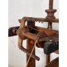 ANTICO RARO FILARINO ARCOLAIO EPOCA 1800 LEGNO RUOTA PEDALE LANA TESSUTO TESSILE