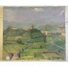 DIPINTO OLIO Gino Mazzoli PAESAGGIO COLLINE MONFERRATO DA Madonna dei Monti '72