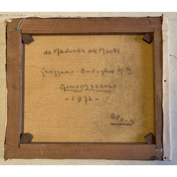 DIPINTO OLIO Gino Mazzoli PAESAGGIO COLLINE MONFERRATO DA Madonna dei Monti '72