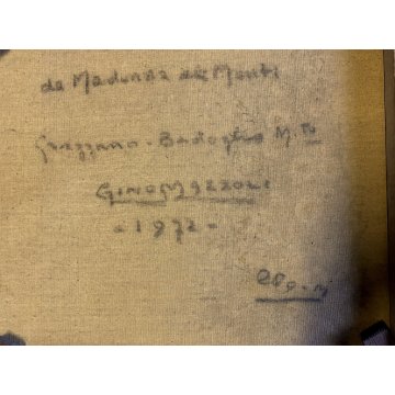 DIPINTO OLIO Gino Mazzoli PAESAGGIO COLLINE MONFERRATO DA Madonna dei Monti '72