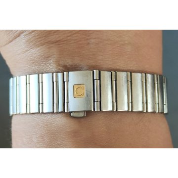 OMEGA Constellation Date quartz OROLOGIO POLSO Acciaio WRIST WATCH Lady BLU