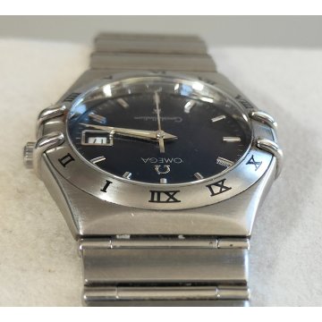 OMEGA Constellation Date quartz OROLOGIO POLSO Acciaio WRIST WATCH Lady BLU