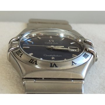 OMEGA Constellation Date quartz OROLOGIO POLSO Acciaio WRIST WATCH Lady BLU
