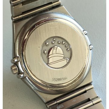 OMEGA Constellation Date quartz OROLOGIO POLSO Acciaio WRIST WATCH Lady BLU