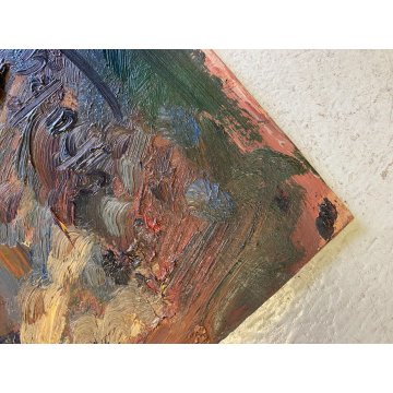 DIPINTO OLIO G. Balansino PAESAGGIO MARINO "Costa Brava" SCORCIO BARCA VELA '70