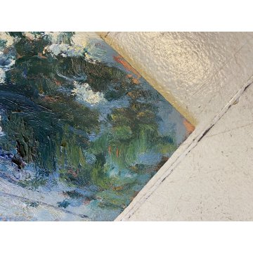 DIPINTO OLIO G. Balansino PAESAGGIO MARINO "Costa Brava" SCORCIO BARCA VELA '70