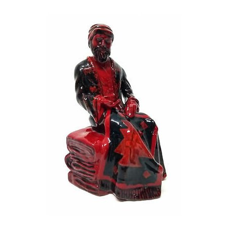 STATUA ROYAL DOULTON FLAMBE CARPET SELLER TABBENOR PORCELLANA CERAMICA SCULTURA