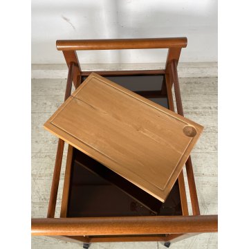 CARRELLO PORTAVIVANDE REGUITTI RISCALDATO PORTATA BAR VASSOIO TAGLIERE ROTELLE