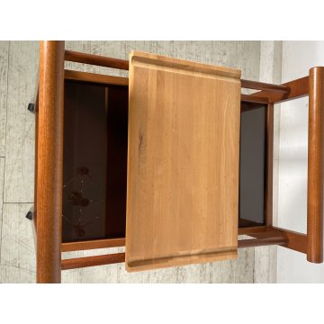CARRELLO PORTAVIVANDE REGUITTI RISCALDATO PORTATA BAR VASSOIO TAGLIERE ROTELLE