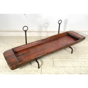 ANTICA MENSOLA MANGIATOIA PORTA FIORI VASO LEGNO EPOCA '800 ALARI CONSOLLE OLD