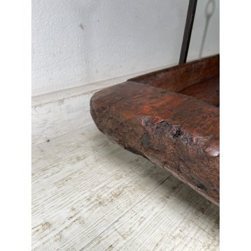 ANTICA MENSOLA MANGIATOIA PORTA FIORI VASO LEGNO EPOCA '800 ALARI CONSOLLE OLD