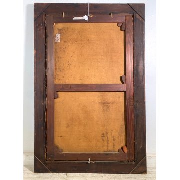 GRANDE QUADRO DIPINTO OLIO I. Karpof RITRATTO NOBILUOMO FIGURA MASCHILE CORNICE