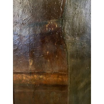GRANDE QUADRO DIPINTO OLIO I. Karpof RITRATTO NOBILUOMO FIGURA MASCHILE CORNICE