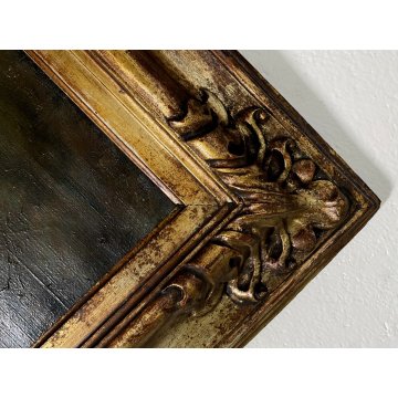 GRANDE QUADRO DIPINTO OLIO I. Karpof RITRATTO NOBILUOMO FIGURA MASCHILE CORNICE