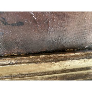 GRANDE QUADRO DIPINTO OLIO I. Karpof RITRATTO NOBILUOMO FIGURA MASCHILE CORNICE