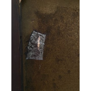 GRANDE QUADRO DIPINTO OLIO I. Karpof RITRATTO NOBILUOMO FIGURA MASCHILE CORNICE