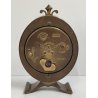 Swiza OROLOGIO TAVOLO OVALE suoneria DECO anni 60 OTTONE DORATO Old Alarm Clock