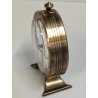 Swiza OROLOGIO TAVOLO OVALE suoneria DECO anni 60 OTTONE DORATO Old Alarm Clock