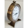 Swiza OROLOGIO TAVOLO OVALE suoneria DECO anni 60 OTTONE DORATO Old Alarm Clock