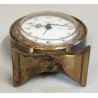 Swiza OROLOGIO TAVOLO OVALE suoneria DECO anni 60 OTTONE DORATO Old Alarm Clock