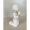 STATUETTA SCULTURA ANGELO in PREGHIERA Carbet CERAMICA BIANCA COLAGGIO 15cm/h
