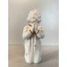 STATUETTA SCULTURA ANGELO in PREGHIERA Carbet CERAMICA BIANCA COLAGGIO 15cm/h