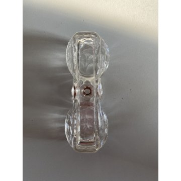 SALIERA VINTAGE MENAGE CONDIMENTO TAVOLA VETRO PRESSATO PORTA SALE STUZZICATENTI