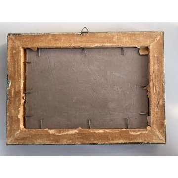 ANTICO QUADRO OLIO Carlo Pianca PAESAGGIO AUTUNNALE SOTTO BOSCO 23 x 15cm  '900