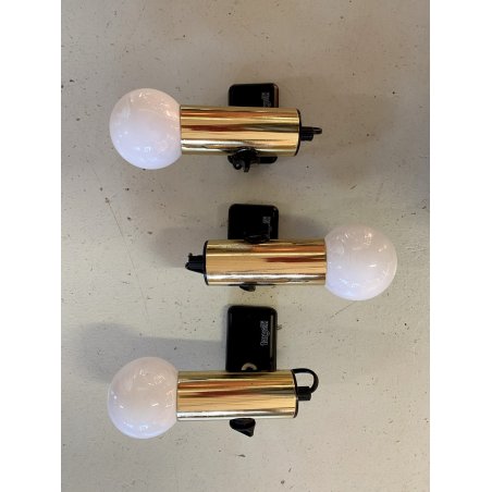 3 SPOT LIGHT Targetti Sankey FARETTO WALL LAMP APPLIQUE ORIENTABILE METALLO ORO