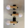 3 SPOT LIGHT Targetti Sankey FARETTO WALL LAMP APPLIQUE ORIENTABILE METALLO ORO