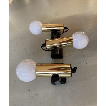 3 SPOT LIGHT Targetti Sankey FARETTO WALL LAMP APPLIQUE ORIENTABILE METALLO ORO